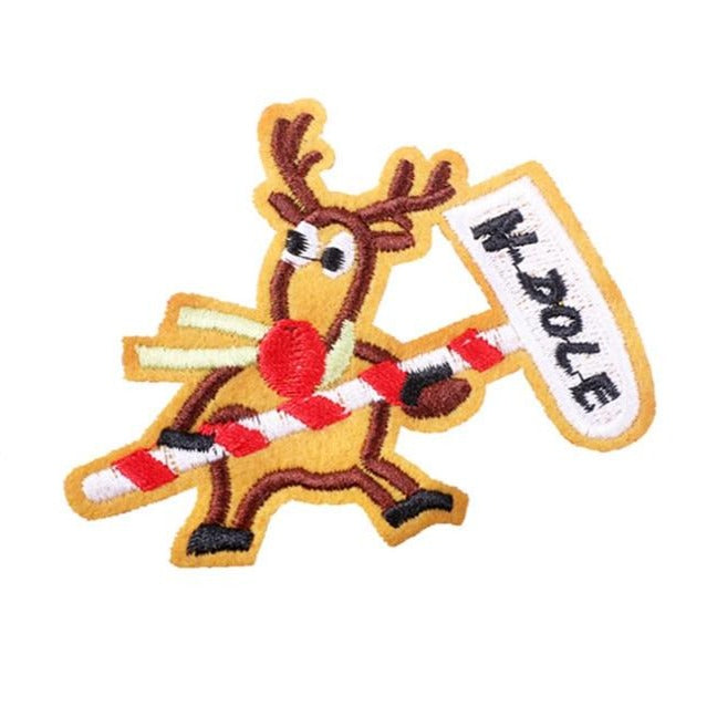 Christmas 'Reindeer | N Dole' Embroidered Patch
