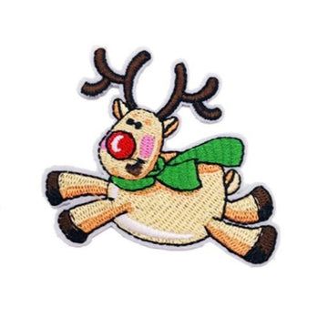 Christmas 'Reindeer | Running' Embroidered Patch