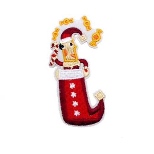 Christmas 'Stocking Stuffer | Santa & Candies' Embroidered Patch