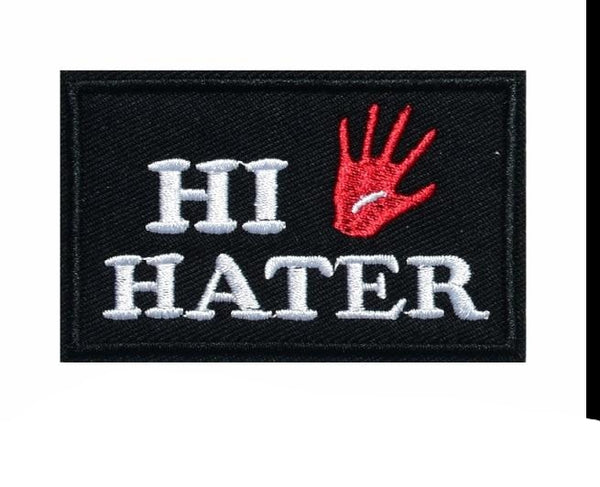 Cool 'Hi Hater | Waving' Embroidered Patch