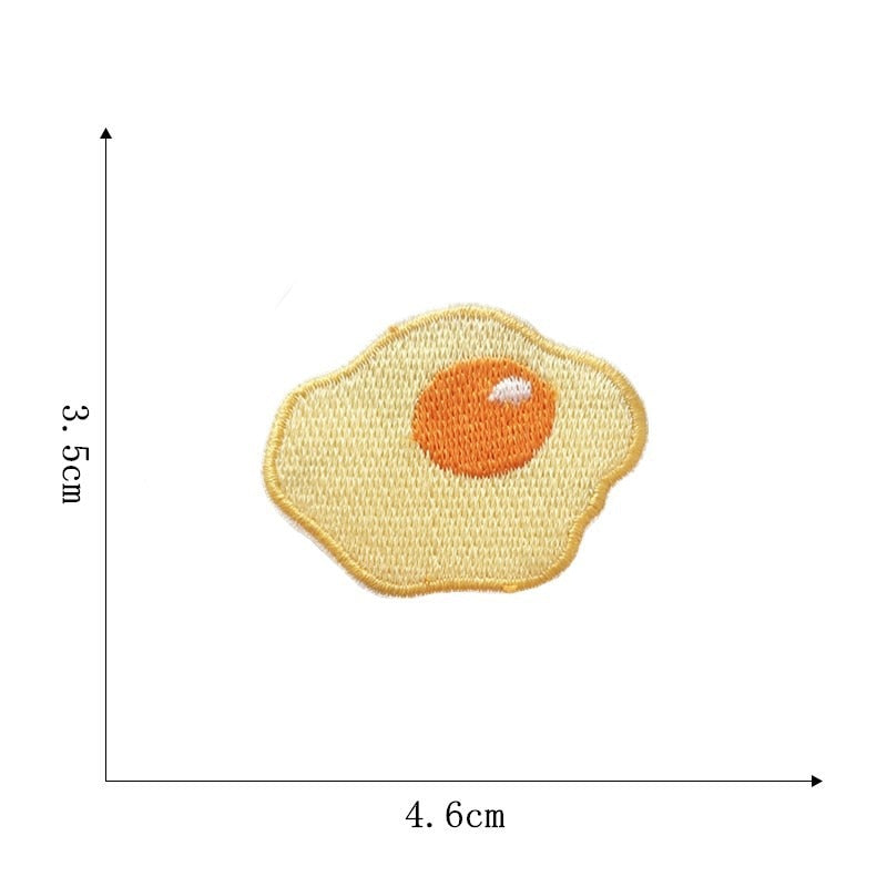 Food 'Sunny Side Up Egg' Embroidered Patch