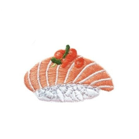 Japanese Food 'Salmon Nigiri' Embroidered Patch
