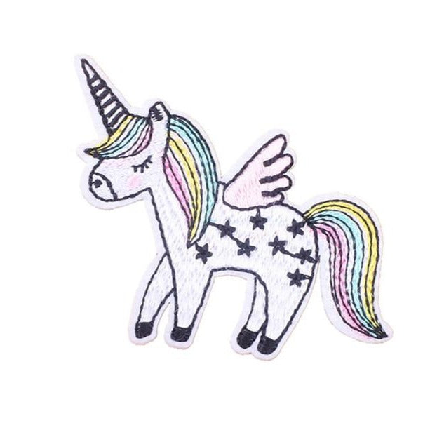 Unicorn 'Stripes and Stars' Embroidered Patch