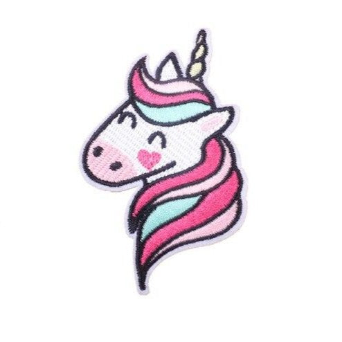 Unicorn 'Smiling' Embroidered Patch