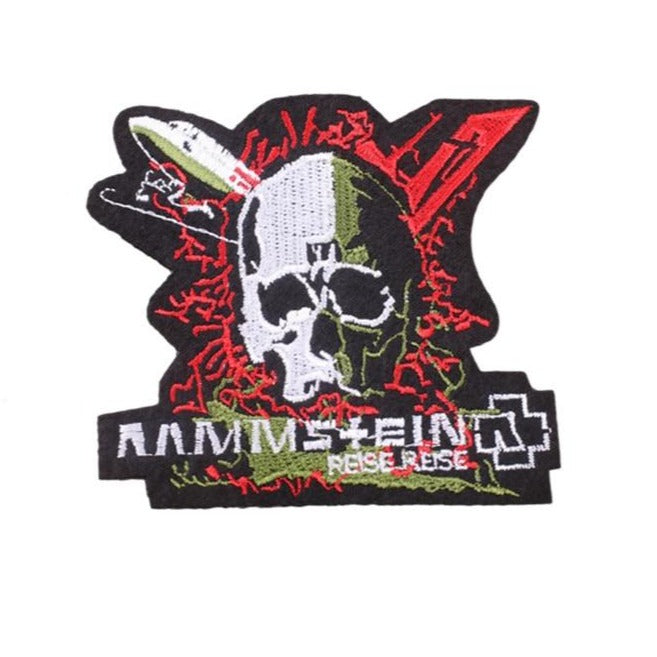 Skull 'Rammstein x Crossbones' Embroidered Patch — Little Patch Co