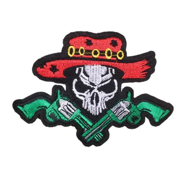 Skull 'Gunslinger' Embroidered Patch