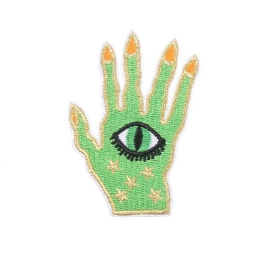 Skull 'Hamsa Hand | Green' Embroidered Patch