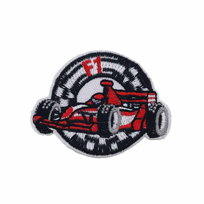 Vehicles 'Formula Car | F1' Embroidered Sew Iron Patch