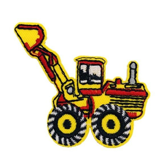 Vehicles 'Excavator Truck | Yellow' Embroidered Sew Iron Patch
