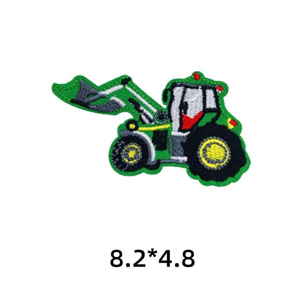 Vehicles 'Loader Truck | Green' Embroidered Sew Iron Patch