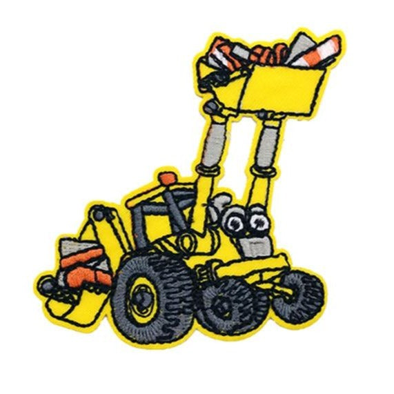 Vehicles 'Backhoe Loader Truck | Cartoon' Embroidered Sew Iron Patch