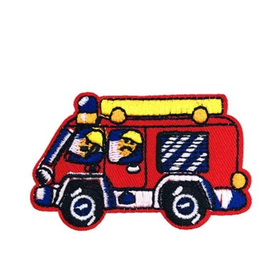 Vehicles 'Fire Truck' Embroidered Sew Iron Patch