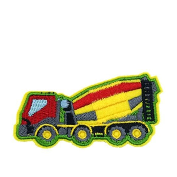 Vehicles 'Mixer Truck | Multicolored' Embroidered Sew Iron Patch