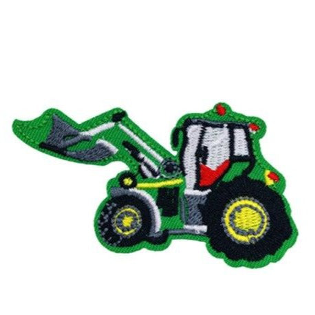 Vehicles 'Loader Truck | Green' Embroidered Sew Iron Patch