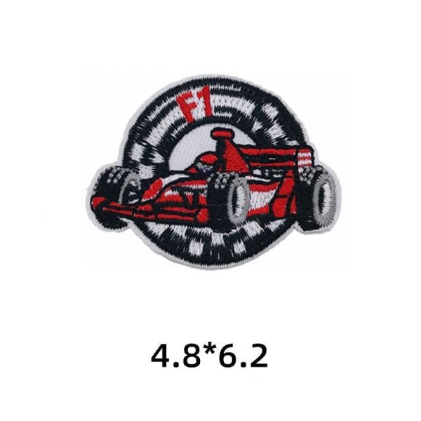 Vehicles 'Formula Car | F1' Embroidered Sew Iron Patch