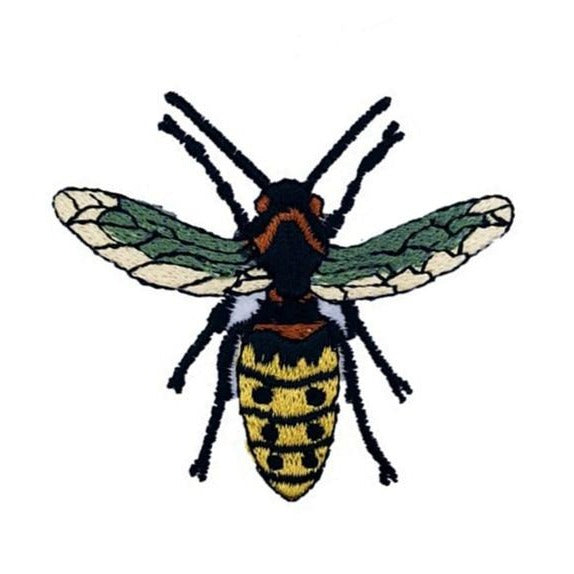 Insect 'Hoverflies | Big' Embroidered Sew Iron Patch