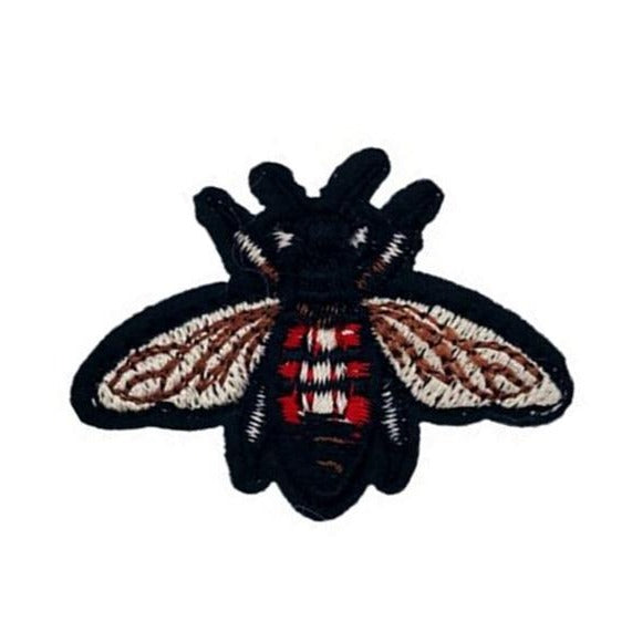 Insect 'Red and Black Mason Wasp | Small' Embroidered Sew Iron Patch