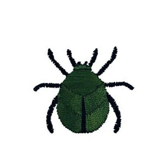 Insect 'Tick | Green' Embroidered Sew Iron Patch