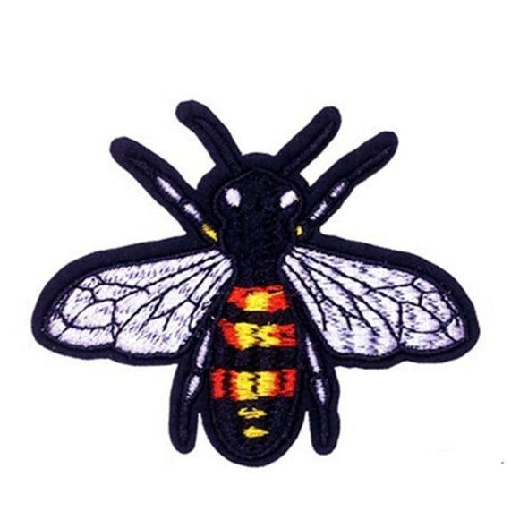 Insect 'Red and Black Mason Wasp | Big' Embroidered Sew Iron Patch