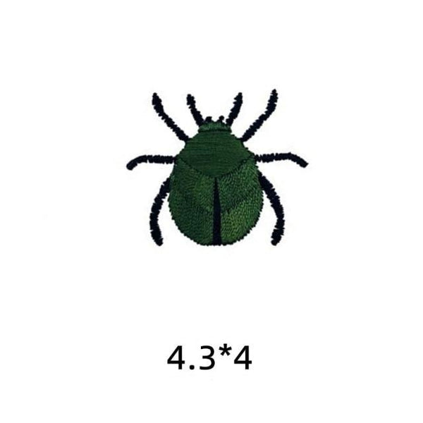 Insect 'Tick | Green' Embroidered Sew Iron Patch