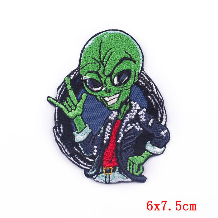 Alien 'Business | Rock On' Embroidered Patch