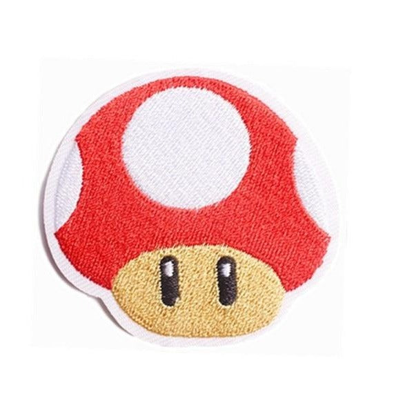 The Star Power of Mario Game Iron on Patch.