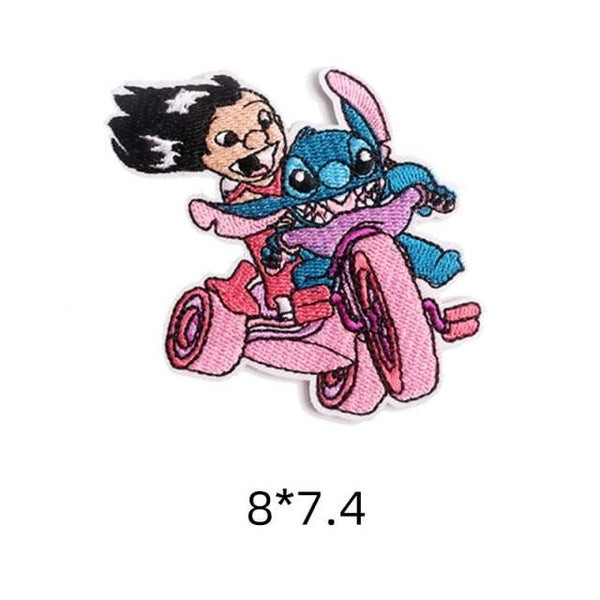 Lilo & Stitch 'Riding A Motorbike' Embroidered Patch