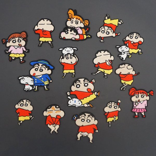 Crayon Shin Chan 'Shin & Shiro | Fighting' Embroidered Patch