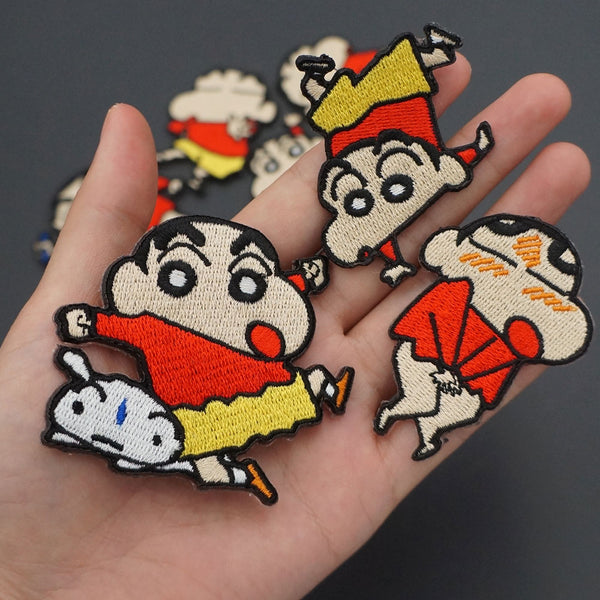 Crayon Shin Chan 'Shin & Shiro | Fighting' Embroidered Patch