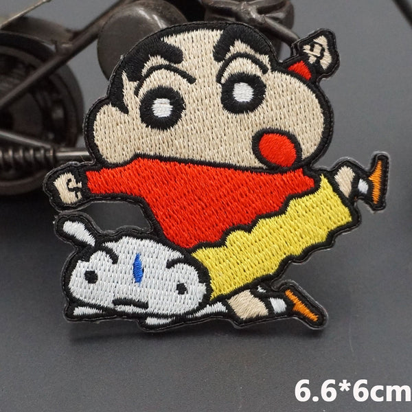 Crayon Shin Chan 'Shin & Shiro | Fighting' Embroidered Patch