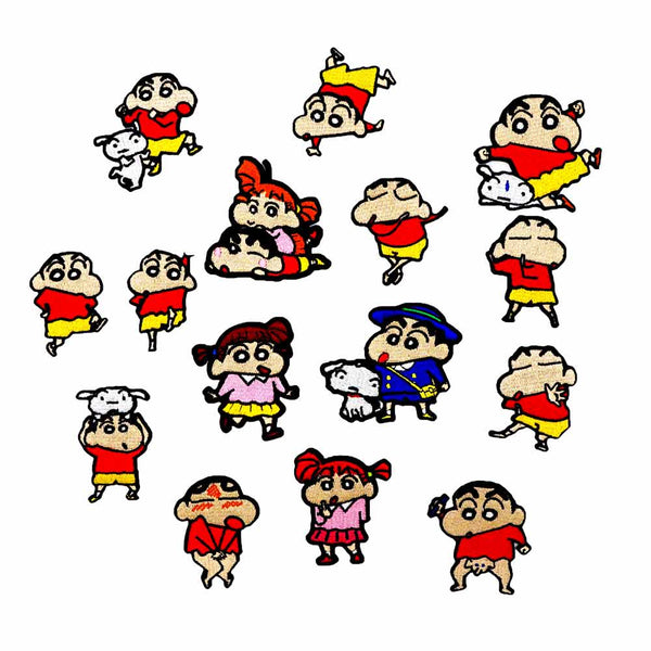 Crayon Shin Chan 'Shin & Shiro | Piggyback' Embroidered Patch