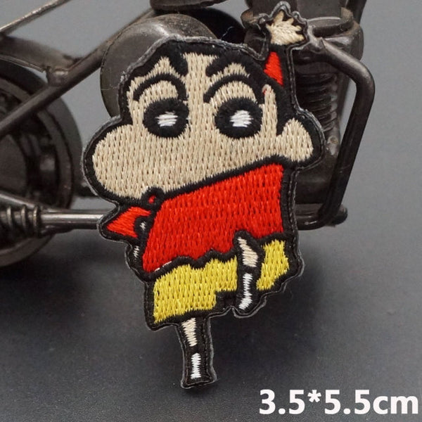 Crayon Shin Chan 'Jumping' Embroidered Sew Iron Patch