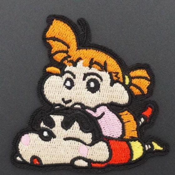 Crayon Shin Chan 'Shin & Nene | Playing' Embroidered Patch