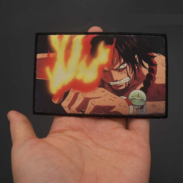 One Piece 'Portgas Ace | Fierce' Embroidered Velcro Patch