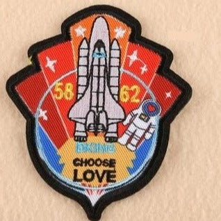 Space Shuttle 'Choose Love' Embroidered Patch