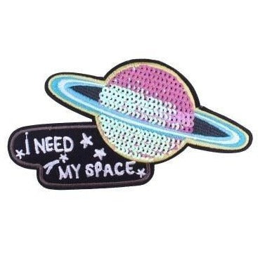 Space 'Ringed Planet | I Need My Space' Embroidered Patch