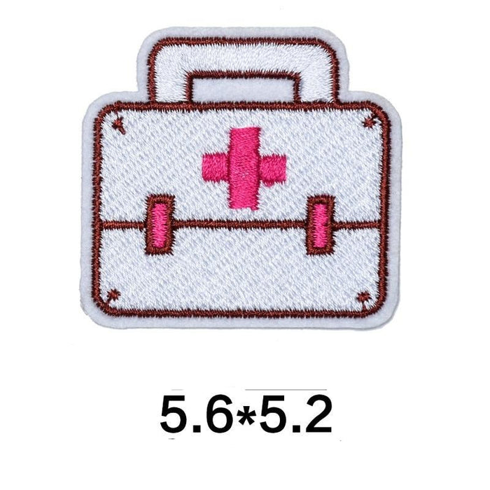 Cute 'First Aid Bag' Embroidered Sew Iron Patch