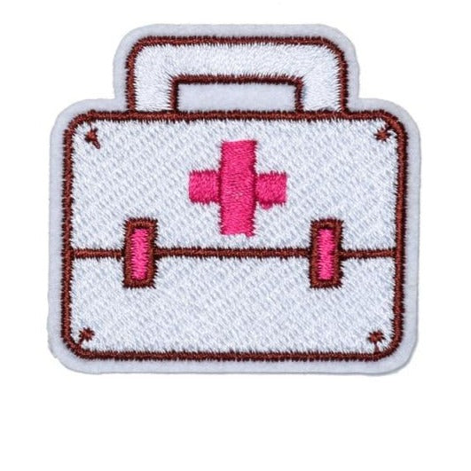 Cute 'First Aid Bag' Embroidered Sew Iron Patch