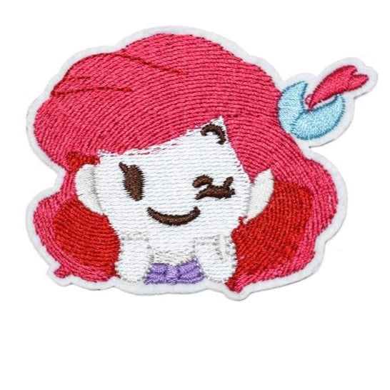 The Little Mermaid 'Winking' Embroidered Sew Iron Patch