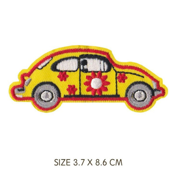 Floral Beetle Car Embroidered Patch