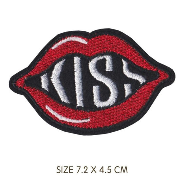 Cool 'Kiss' Embroidered Patch