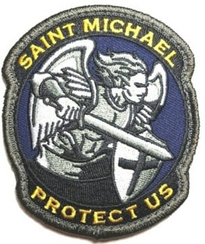 'Saint Michael Protect Us | 2.0' Embroidered Velcro Patch