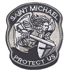 'Saint Michael Protect Us | 2.0' Embroidered Velcro Patch