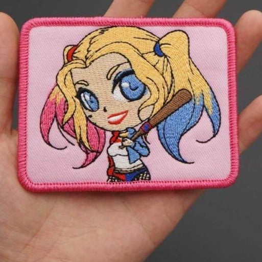 Harley Quinn 'Holding a Bat' Embroidered Patch