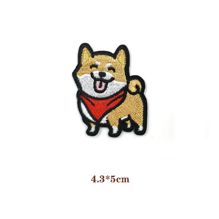 Dog 'Shiba Inu | Red Scarf' Embroidered Patch