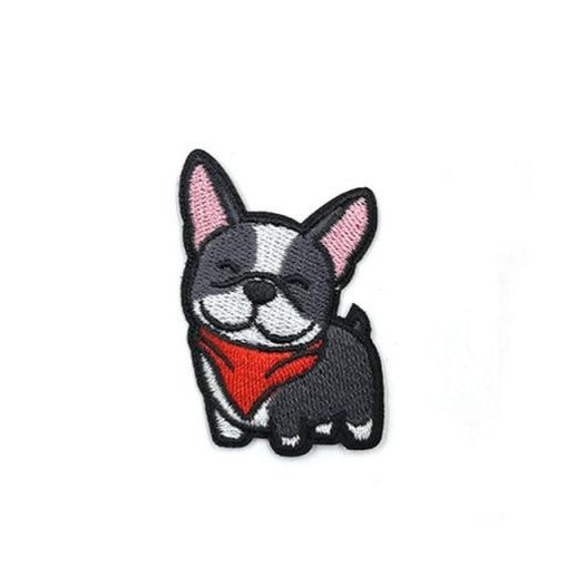 Dog 'French Bulldog | Red Scarf' Embroidered Patch