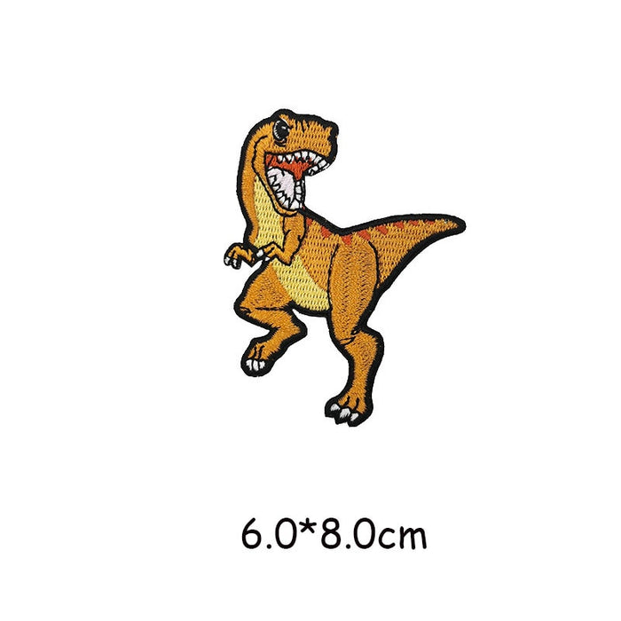 Dinosaur 'T-Rex | Orange' Embroidered Patch