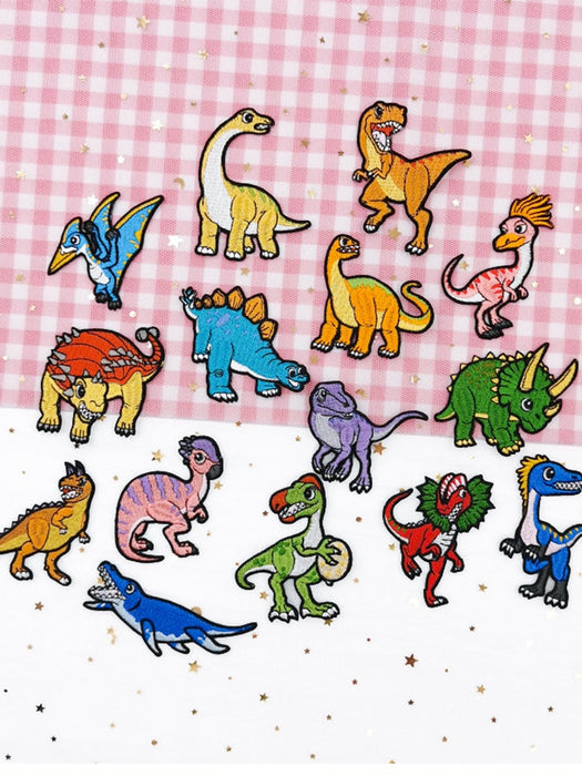 Dinosaur 'Brontosaurus | Orange' Embroidered Patch