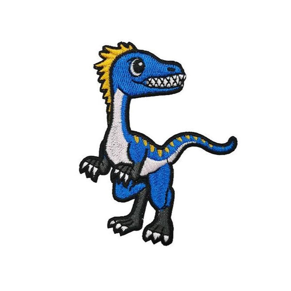 Dinosaur 'Allosaurus Cartoon | Blue' Embroidered Patch