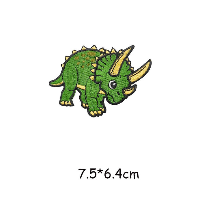 Dinosaur 'Triceratops | Green' Embroidered Patch